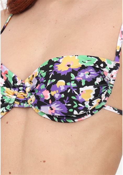 Women's black bikini with floral pattern ME FUI | Beachwear | MF23-0220X1.