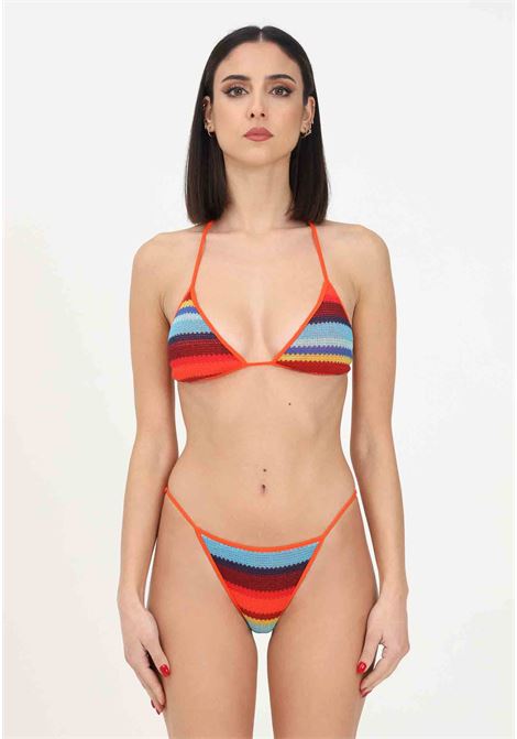 Bikini arancione da donna lavorato a maglia con sfumature sunset ME FUI | Beachwear | MF23-0300U.