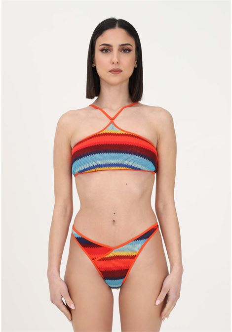 Hand-knitted multicolor bikini for women ME FUI | Beachwear | MF23-0301U.