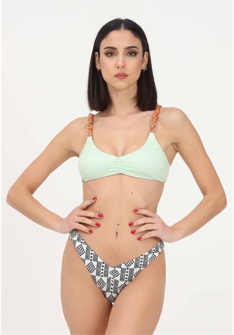 Mint green bikini for women with abstract pattern ME FUI | Beachwear | MF23-0441X1.