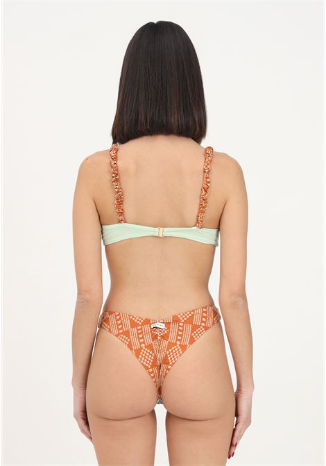 Mint green bikini for women with abstract pattern ME FUI | Beachwear | MF23-0441X1.