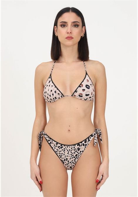 Beige women's bikini with animalier pattern ME FUI | Beachwear | MF23-1536U.