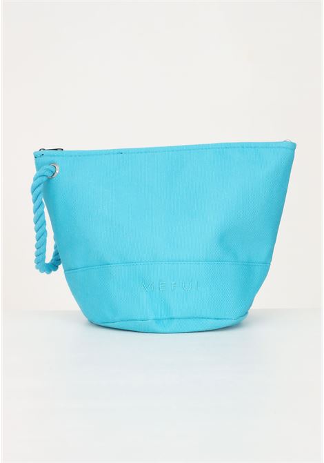 Women's light blue pochette in solid color with logo embroidery ME FUI | Bag | MF23-A072U.