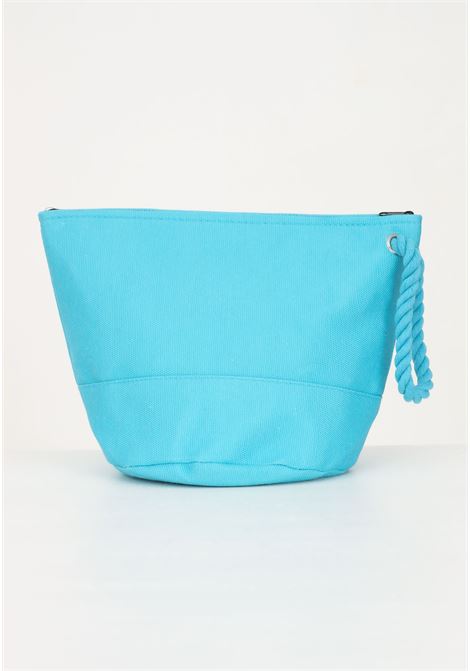 Women's light blue pochette in solid color with logo embroidery ME FUI | Bag | MF23-A072U.