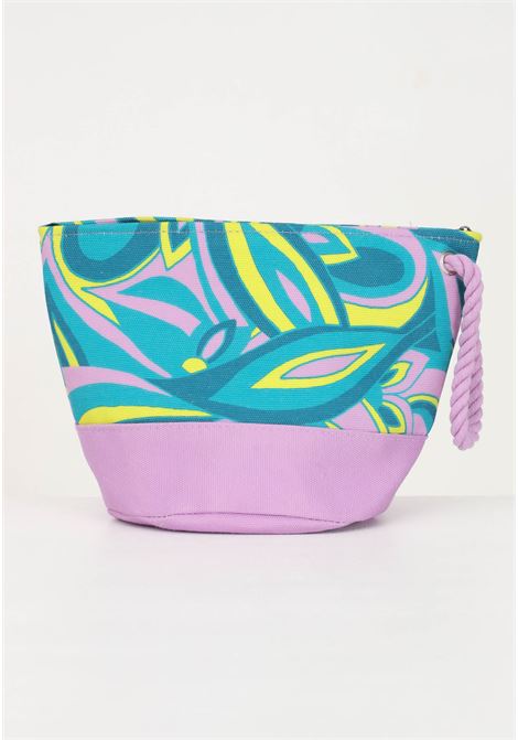 Purple women's pochette with contrasting abstract pattern ME FUI | Bag | MF23-A081U.