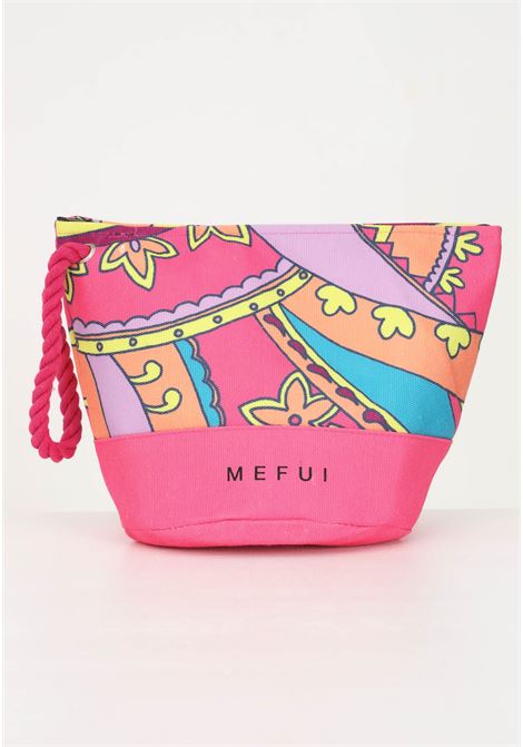 Fuchsia women's pochette with contrasting abstract pattern ME FUI | Bag | MF23-A082U.