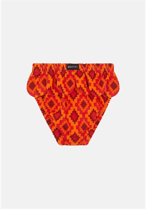Orange baby girl bon bon beach briefs ME FUI | Beachwear | MJ23-0009X1.
