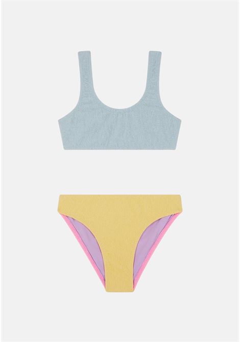 Multicolor bikini for girls in embossed lycra fabric ME FUI | Beachwear | MJ23-0310U.