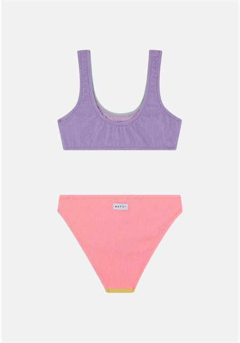 Bikini multicolor da bambina in tessuto lycra groffata ME FUI | Beachwear | MJ23-0310U.