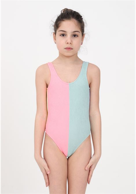 Costume intero multicolor da bambina con schiena scoperta ME FUI | Beachwear | MJ23-0311U.