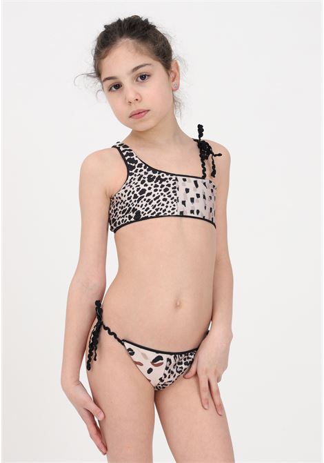 Beige girl bikini with spotted pattern ME FUI | Beachwear | MJ23-0601X1.