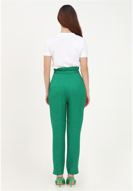 Pantalone casual verde da donna con motivo effetto legno MOSCHINO BOUTIQUE | Pantaloni | 03141130A0393