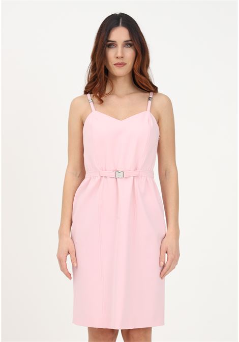 Women's pink short dress with buckle MOSCHINO BOUTIQUE | 04091124A0223
