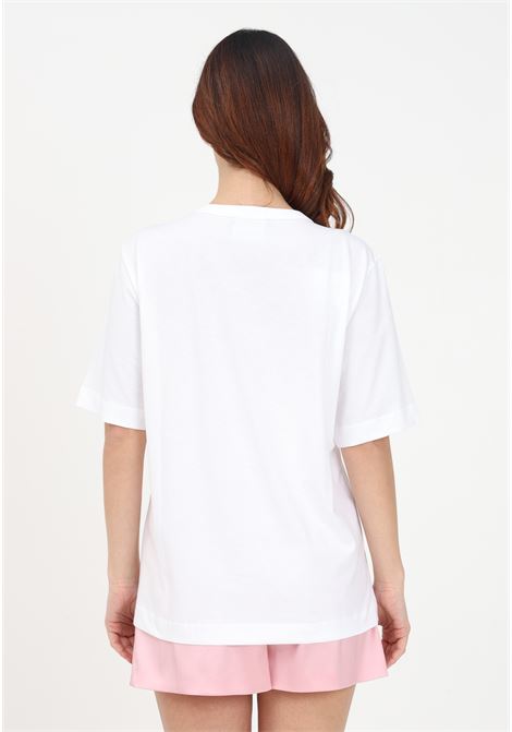 T-shirt casual bianca da donna con stampa colorata MOSCHINO BOUTIQUE | T-shirt | 07041151A4001