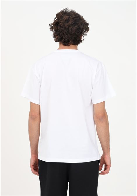 White casual t-shirt for men with maxi logo print MOSCHINO | T-shirt | 07102041A1001
