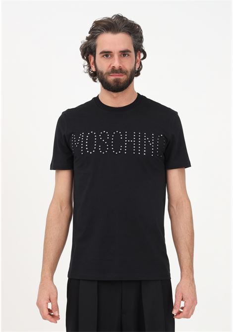 Men's black casual t-shirt with logo MOSCHINO | T-shirt | 07262041J1555