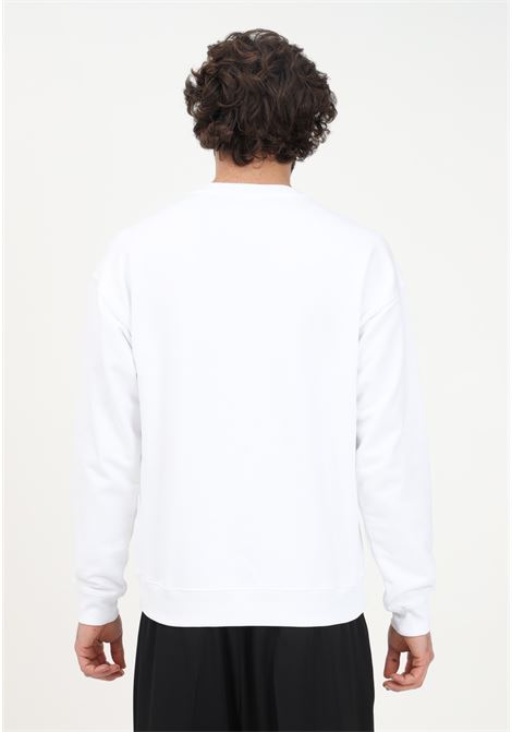 White crewneck sweatshirt for men with logo print MOSCHINO | 17012028A1001