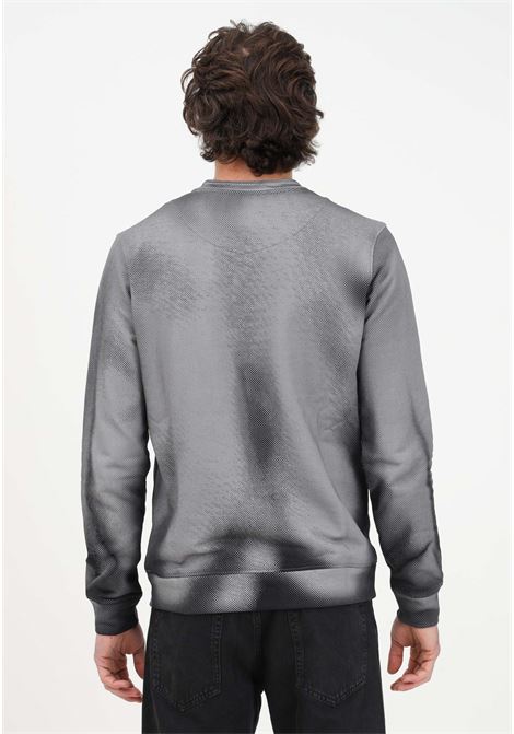 Gray crewneck sweatshirt for men with logo print MOSCHINO | 17310227A2506