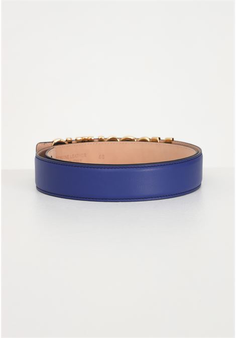 Blue belt for men and women with logoed buckle MOSCHINO | Belt | 80028002A0296