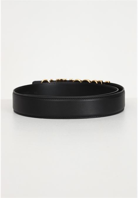 Black belt for men and women with logoed buckle MOSCHINO | Belt | 80128001A3555