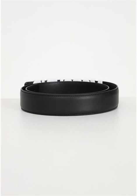 Black belt for men and women with logoed buckle MOSCHINO | Belt | 80148001A5555