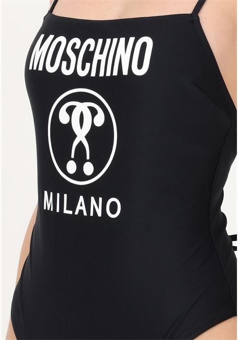 Black women's swimsuit with logo print MOSCHINO | Beachwear | A498649010555