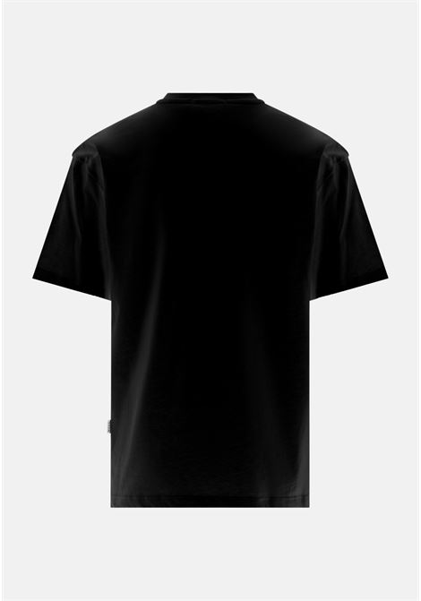 T-shirt casual nera da bambino con stampa logo al collo MSGM | T-shirt | MS029318110