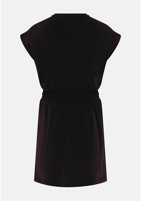 Short black girl dress with logo print MSGM | Dress | MS029327110-08