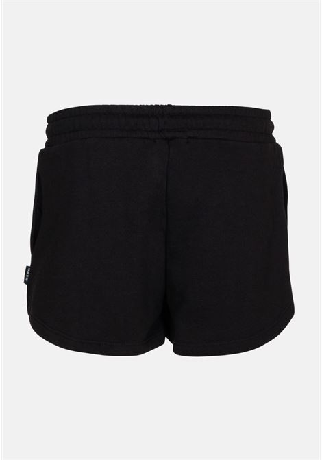 Shorts nero da bambina con stampa logo MSGM | Shorts | MS029329110