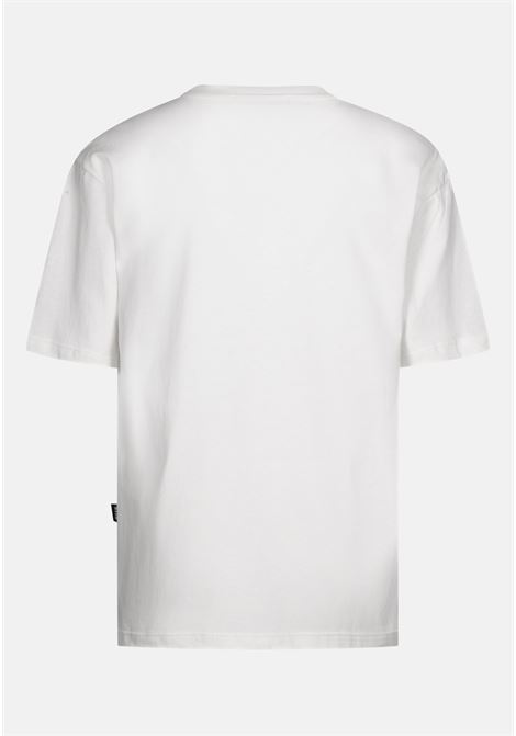 White casual t-shirt for boy with logo print MSGM | T-shirt | MS029372001