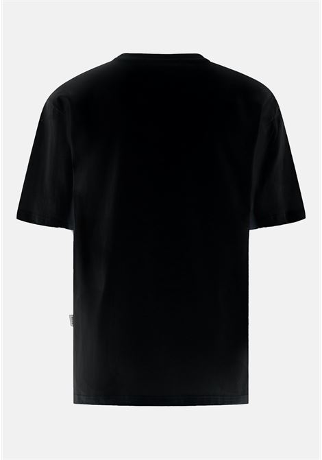 T-shirt casual nera da bambino con stampa logo MSGM | T-shirt | MS029372110