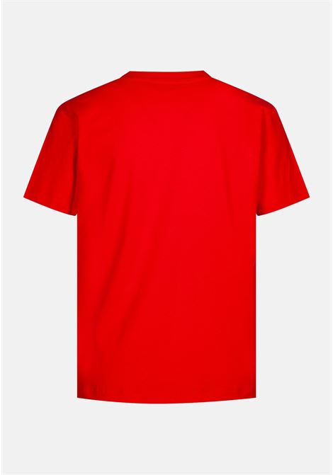 Red casual t-shirt for boy with logo print MSGM | T-shirt | MS029501040