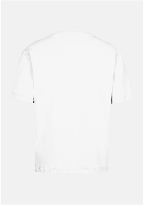 White casual t-shirt for boy with logo print MSGM | T-shirt | MS029506001