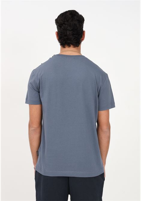 T-shirt casual blu denim da uomo con maxi stampa logo frontale NAPAPIJRI | T-shirt | NP0A4GDQB4D1B4D1