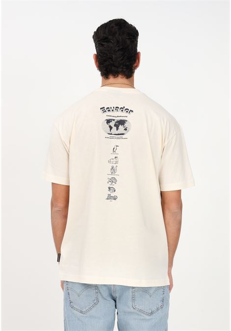 T-shirt casual beige da uomo con maxi stampa logo sul retro NAPAPIJRI | T-shirt | NP0A4H24NS51NS51