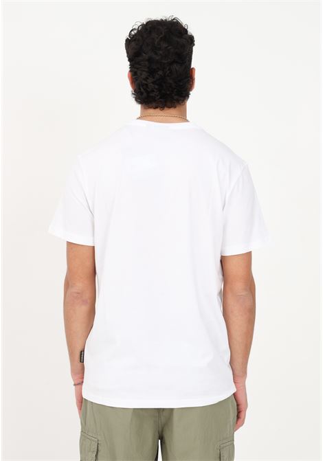 T-shirt casual bianca da uomo con ricamo logo NAPAPIJRI | T-shirt | NP0A4H8D00210021