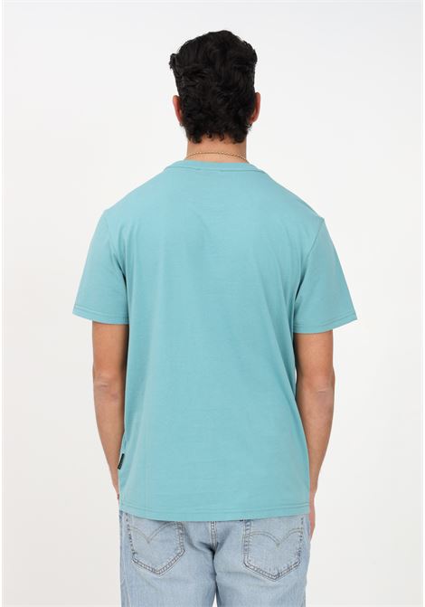 T-shirt casual verde acqua da uomo con ricamo logo NAPAPIJRI | T-shirt | NP0A4H8DBAE1BAE1