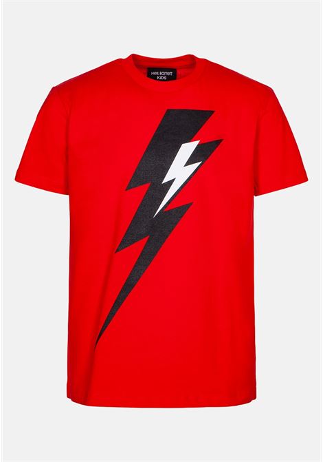 T-shirt casual rossa da bambino NEIL BARRETT KIDS | T-shirt | 033579040