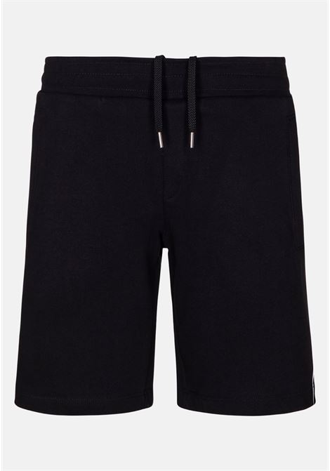 Casual black boy shorts with lightning print NEIL BARRETT KIDS | Shorts | 033583110