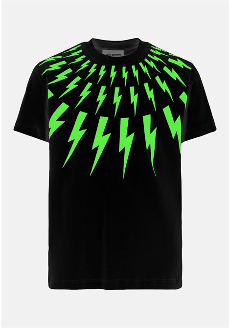 Black casual t-shirt for boy with logo print NEIL BARRETT KIDS | T-shirt | 033623110-48