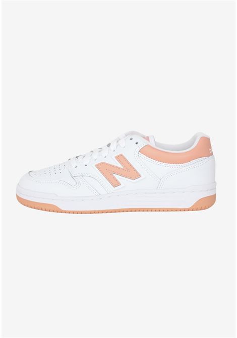 Sneakers casual bianche e rosa da donna 480 NEW BALANCE | Sneakers | BB480LPHWHITE-PINK