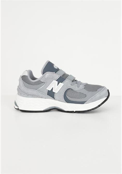 Gray casual sneakers for girls and boys 2002 Hook & Loop NEW BALANCE | Sneakers | PV2002STSTEEL