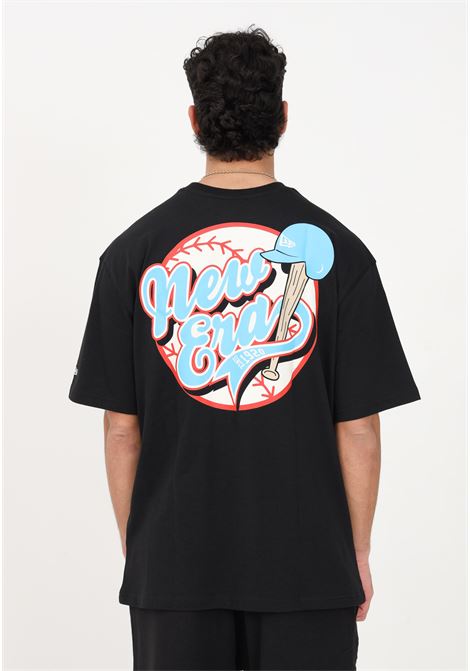 Casual black men's T-shirt with New Era Heritage Baseball Graphic maxi print NEW ERA | T-shirt | 60332227.