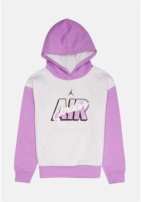 Lilac hooded sweatshirt for girls with logo print NIKE | 45C146P4G
