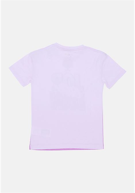 T-shirt sportiva lilla da bambina con effetto sfumato e stampa logo Jordan NIKE | T-shirt | 45C198P4G