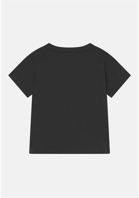 T-shirt sportiva nera da neonato con maxi stampa logo NIKE | T-shirt | 667065023