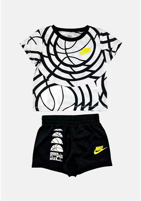 Black baby boy set with basketball print NIKE | 66K497023
