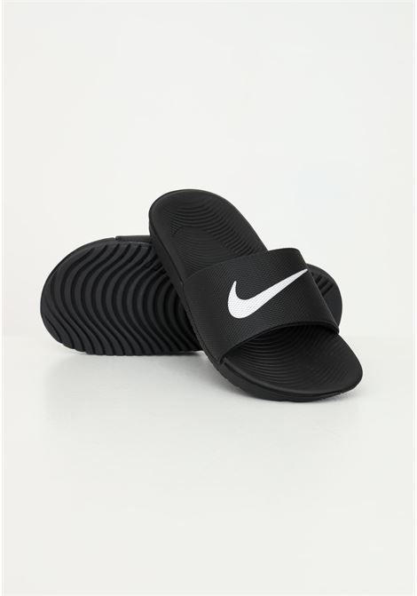 Black unisex nike kawa slide slippers NIKE | slipper | 819352001