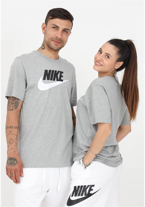 T-shirt grigia per uomo e donna con stampa logo NIKE | T-shirt | AR5004063
