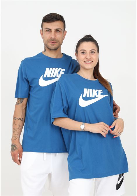 T-shirt sportiva blu per uomo e donna con stampa logo NIKE | T-shirt | AR5004408